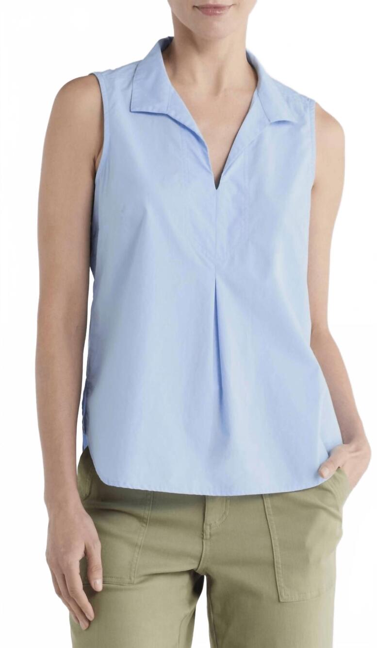 NEW TOMMY BAHAMA oceana poplin sleeveless top in light sky